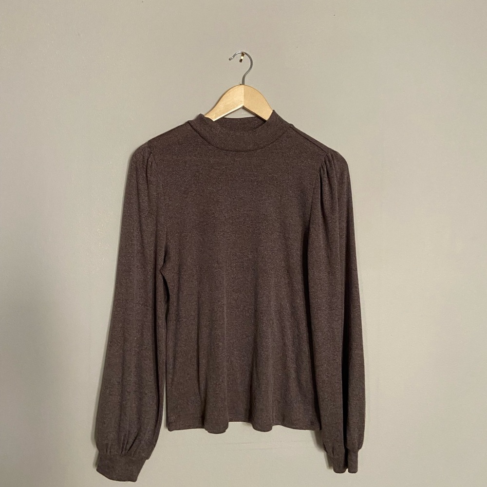 Brown High Neck Women's Top